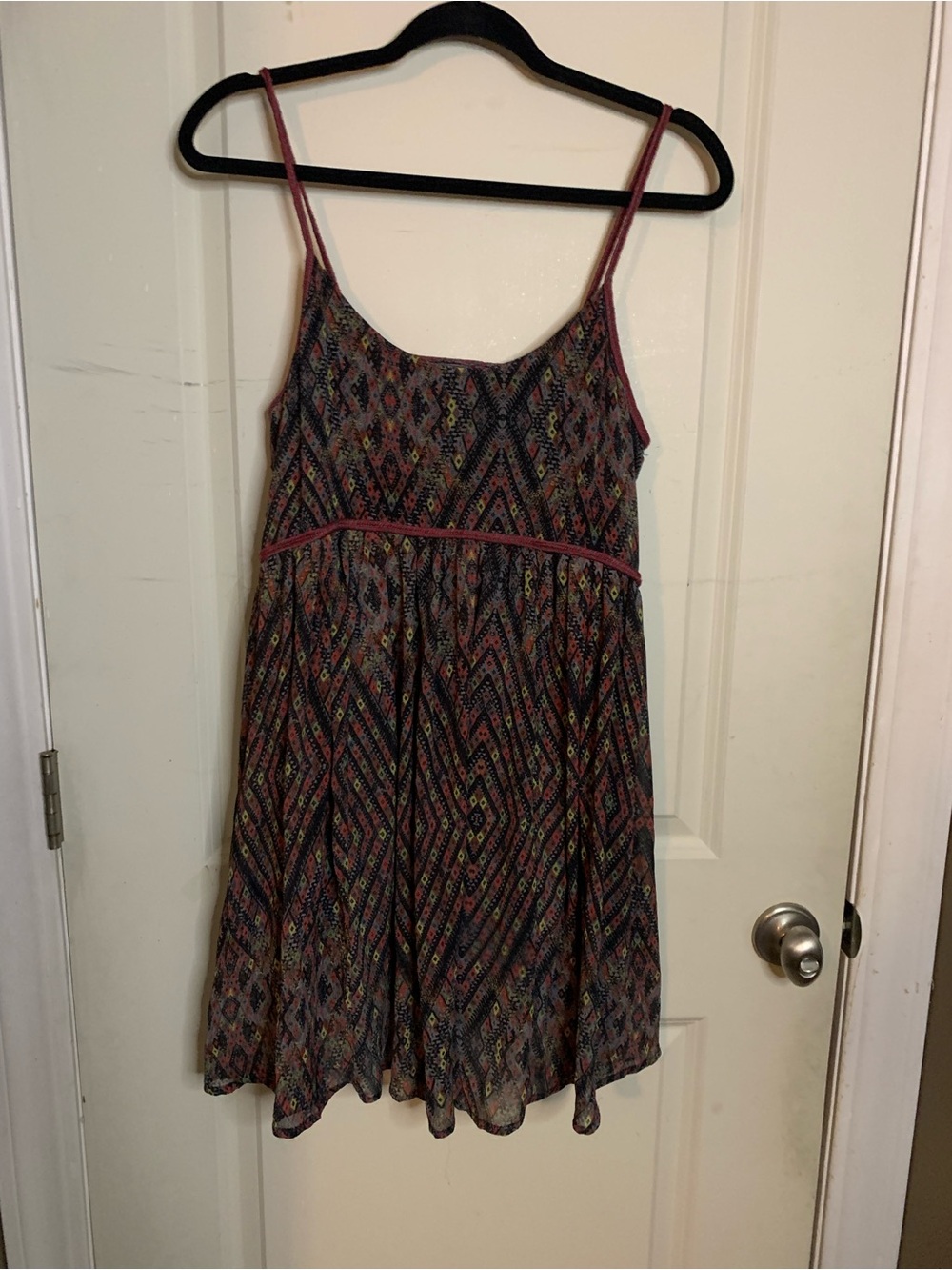 Free People Periscopes in the Sky Babydoll Mini Dress Diamond Multicolor - Picture 3 of 9